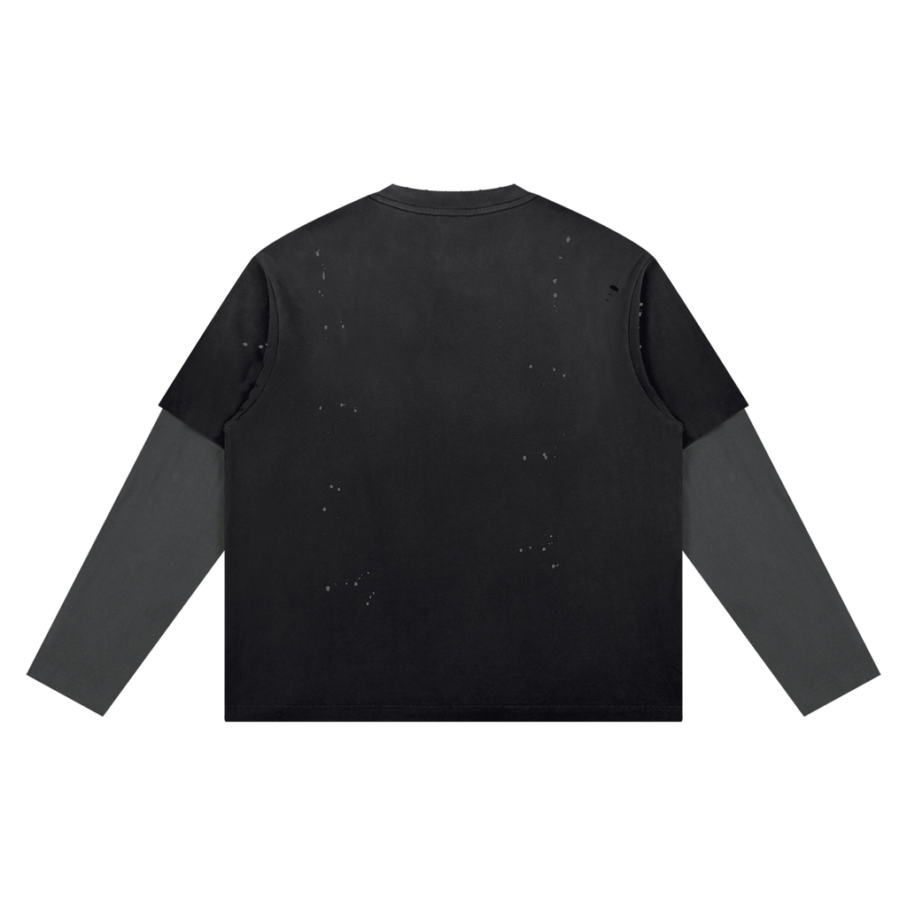 Spider Sticker Distressed Layer Cotton Tee