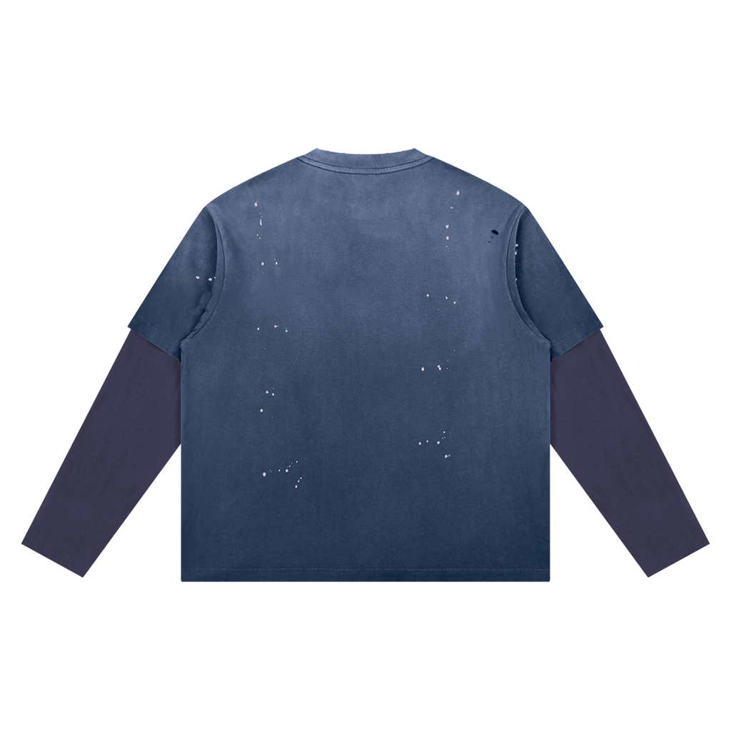 Spider Sticker Distressed Layer Cotton Tee