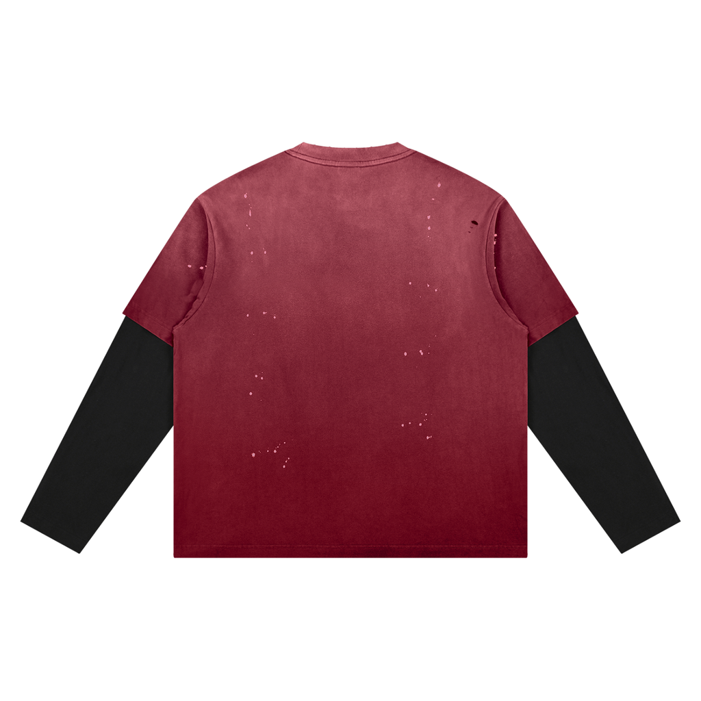 Spider Sticker Distressed Layer Cotton Tee